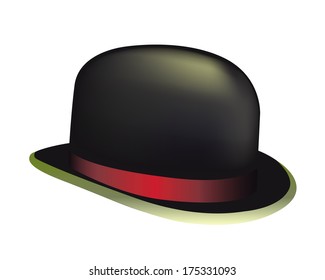 Black Hat Red Ribbon On White Stock Vector (Royalty Free) 175331093 ...