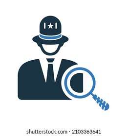 Black hat seo and hacker icon. Simple editable vector illustration.