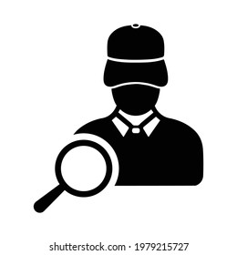 Black hat seo icon. Black vector.