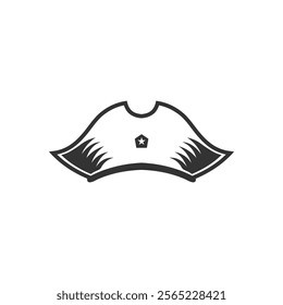 A black hat silhouette vector illustration