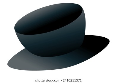 black hat top hat vector illustration