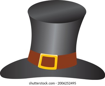 Black hat vector art and illustration