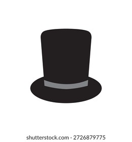 Black Hat Vector Icon Isolated on white background. Magician hat Vector Images.
