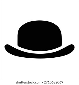 Black hat vetor ilustração headwear ícone de moda design silhueta vetor no fundo branco.
