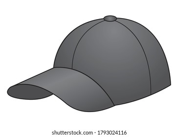 una ilustración vectorial de sombrero negro.
aislado en fondo blanco.Vista superior