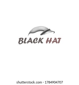 black hat. vector logo design hat classic model