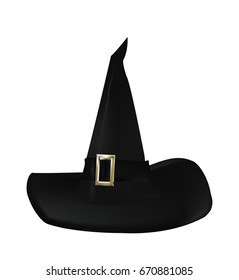 Black hat, witch head cover.