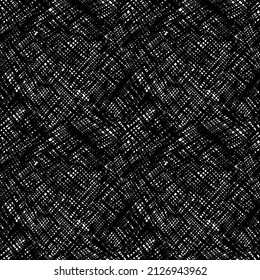 Black hatching on white background. Vector seamless pattern.