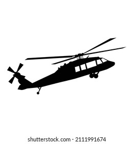 diseño vectorial de silueta de helicóptero de halcón negro