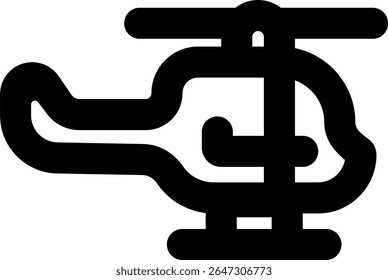 Icono de halcón negro delineado diseño de estilo