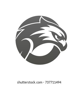 Black Hawk Initial O Vector Logo