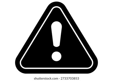 Signo de advertencia de peligro negro en una superficie, que significa precaución, alerta o peligro
