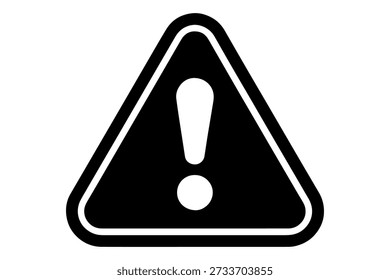 Signo de advertencia de peligro negro en una superficie, que significa precaución, alerta o peligro