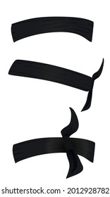 Black head band. vector illustration