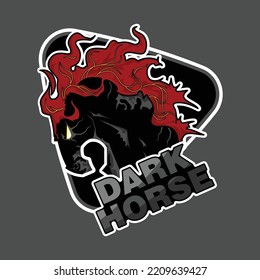 black head horse gaming logo
