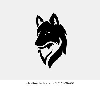 Wolf Vintage Logo Stock Vector Stock Vector (Royalty Free) 1418546885
