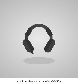 Black headphone icon