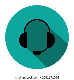 black headphone icon, headphone illustration
