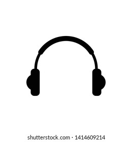 Black headphone icon symbol vector