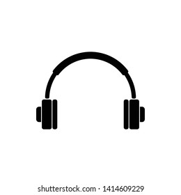 Black headphone icon symbol vector