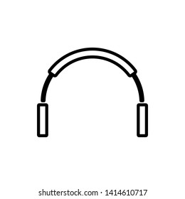 Black headphone icon symbol vector