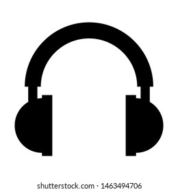 Black headphones icon. Icon stock. Icons vector
