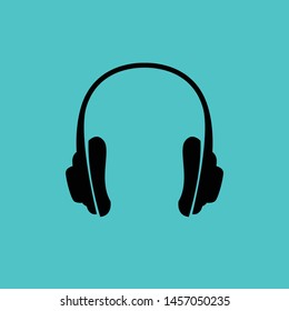 black headset design vector illustration