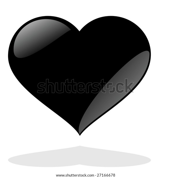 Black Heart Stock Vector (Royalty Free) 27166678