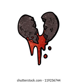 caricatura de corazón negro