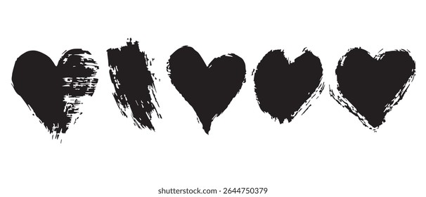 Black Heart Clipart Grunge Hearts Free Download.