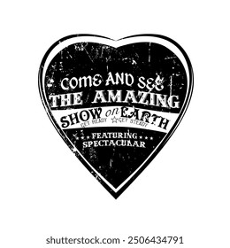 Black Heart crackcome and see the amazing show on earth get ready get steady featuring spectacular, Graphic design print t-shirts fashion, illustration, vector, posters, cards, stickers, mug