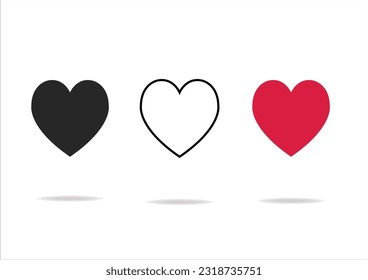 black heart design hand drawn design