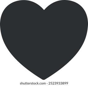 Ícone de emoji de coração negro. Cores da moda, elemento popular que representa o amor e o afeto, frequentemente usadas nas mídias sociais. Emoticon, elemento isolado.