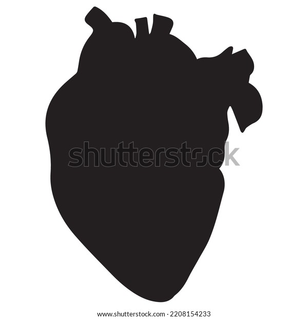 Black Heart Graphic Design Vector Illustration Stock Vector (Royalty ...