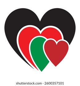 black heart graphic, black heart logo, 