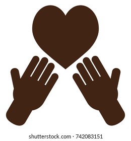 Black Heart in hands