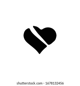 Black Heart Icon for Graphic Design Projects