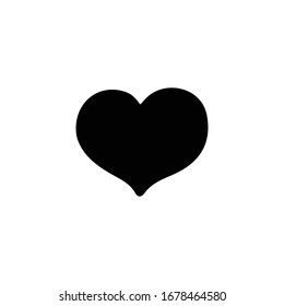 Black Heart Icon for Graphic Design Projects