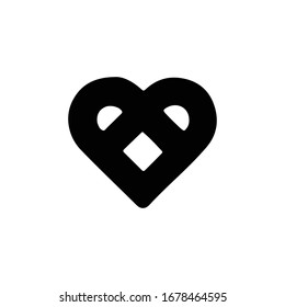 Black Heart Icon for Graphic Design Projects