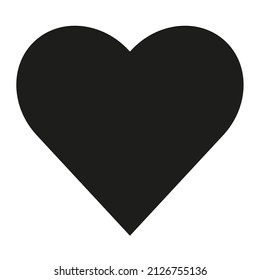 Black heart icon isolated on white background. A sign of love. vector illustration