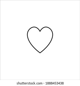 black heart icon on white background, vector illustration