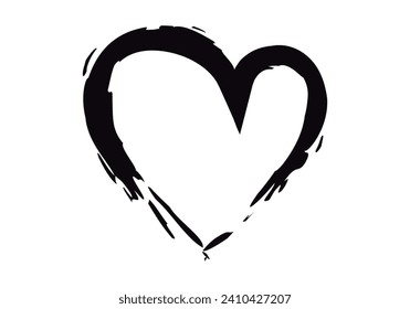 Black heart icon with black path.