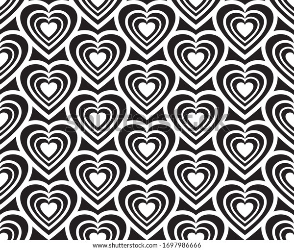 Black Heart Icon Seamless Background Texture Stock Vector (royalty Free 