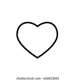 Black heart icon. Simple. Isolated. Flat design. Vector illustration.