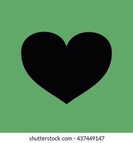 Black heart icon vector illustration