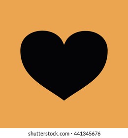 Black heart icon vector illustration