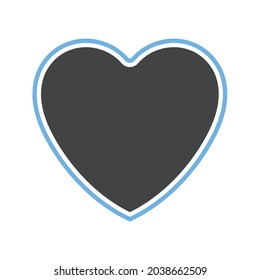 Imagen vectorial del icono del Corazón Negro. También se puede usar para el Carnaval. Adecuado para aplicaciones móviles, aplicaciones web y medios impresos.