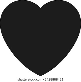 Icono de Corazón Negro imagen vectorial. Adecuado para aplicaciones móviles, aplicaciones web y medios de impresión.