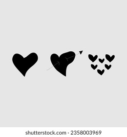 black heart image icon for your needs