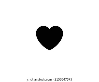 Black Heart Isolated Vector Illustration Icon. Heart Emoji Illustration Icon